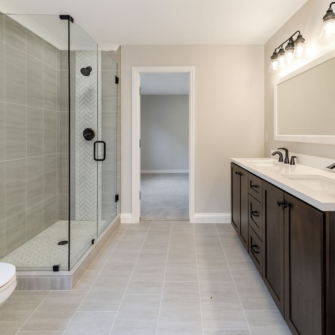 After bathroom remodeling project in Cypress, TX with walk-in shower